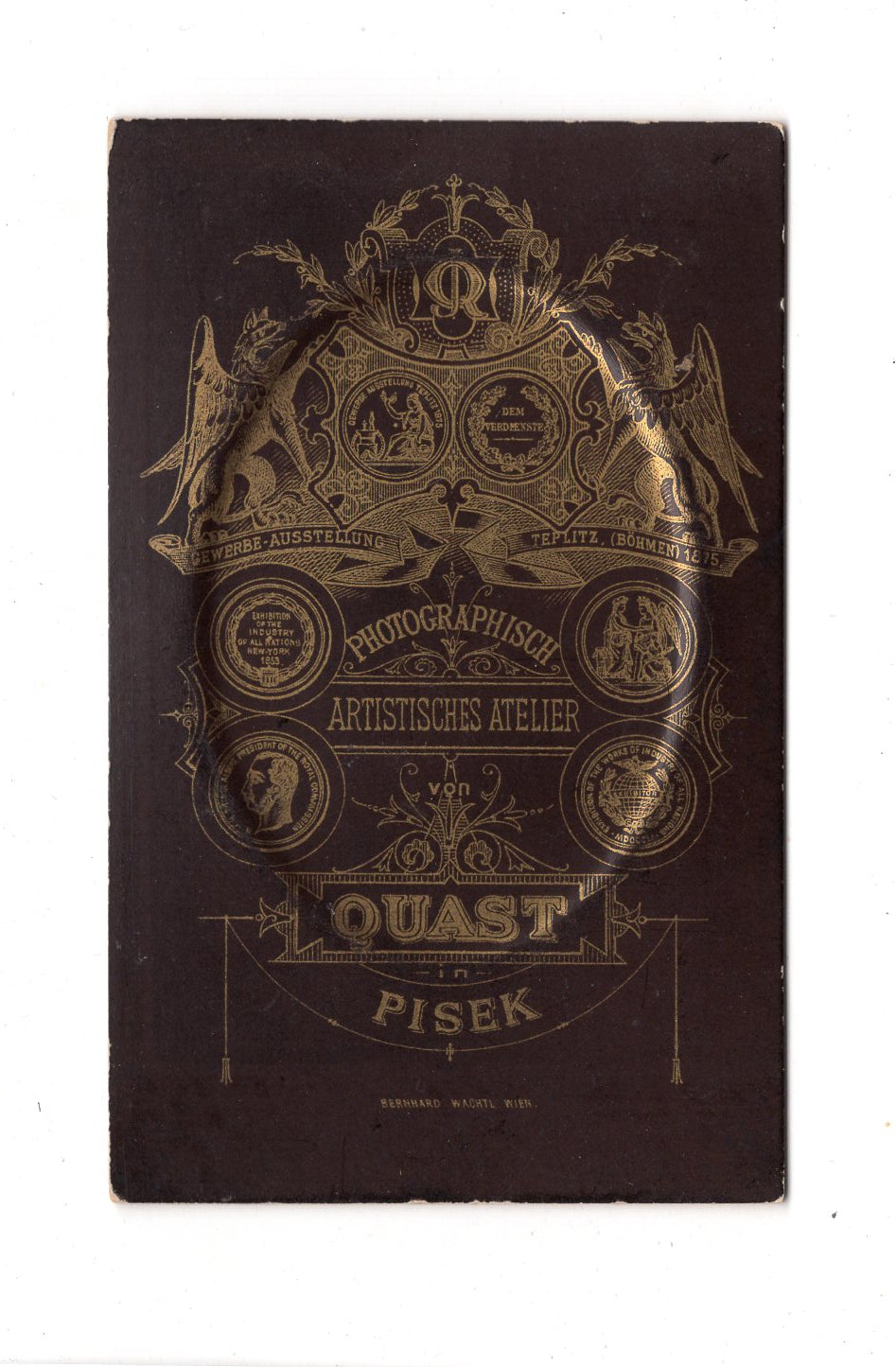 Fotografie Herrenportrait - Pisek 1880er / CDV C1-23