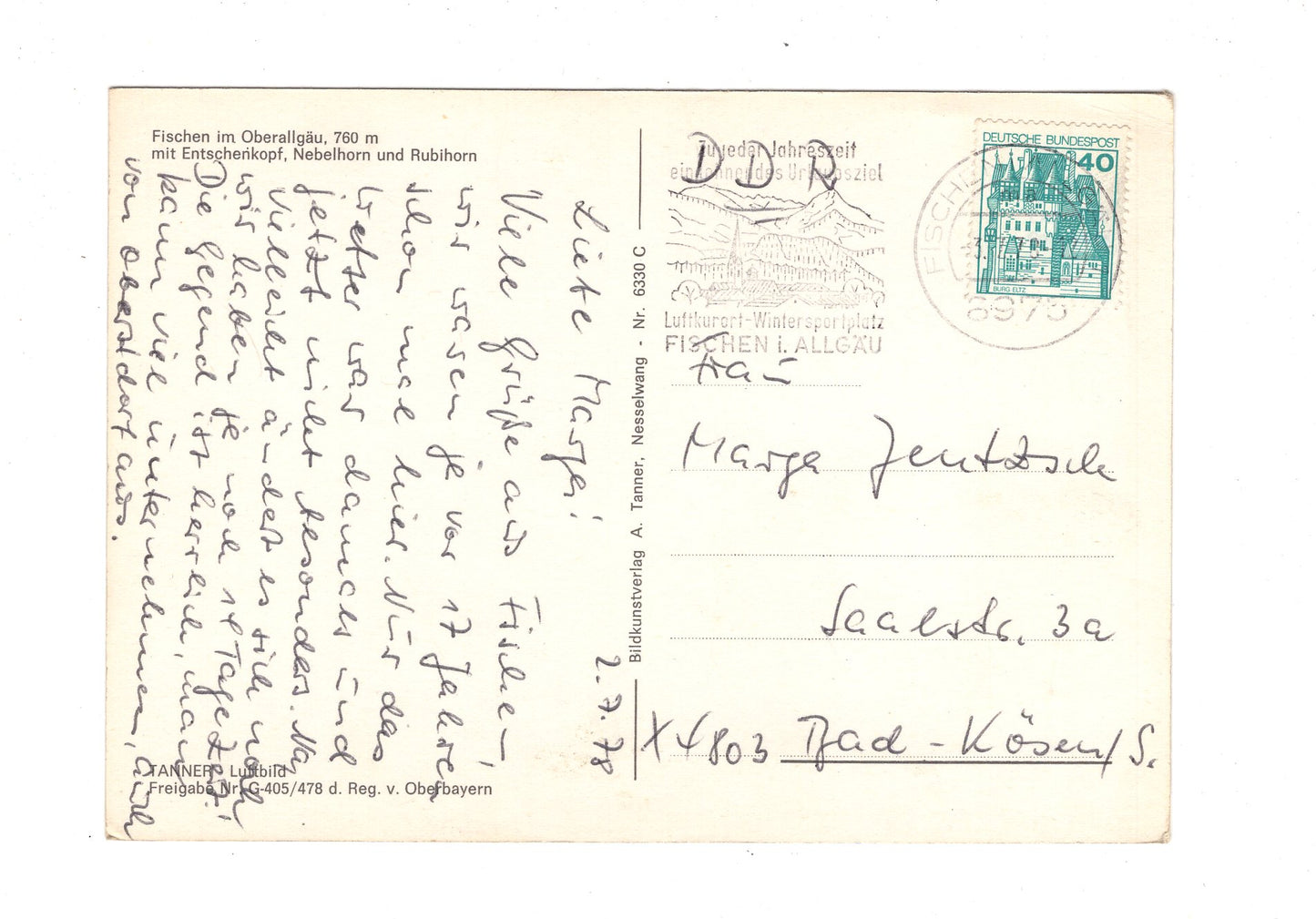 Ansichtskarte Fischen im Oberallgäu / H1-57