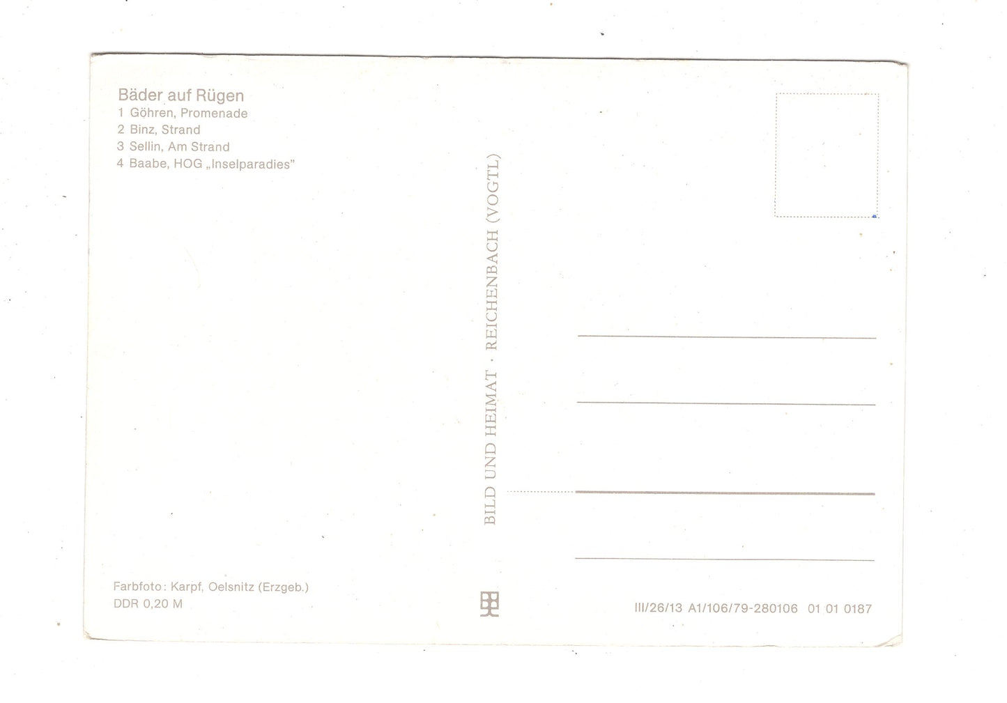 Ansichtskarte Bäder auf Rügen / Göhren / Binz +++ / L1-67