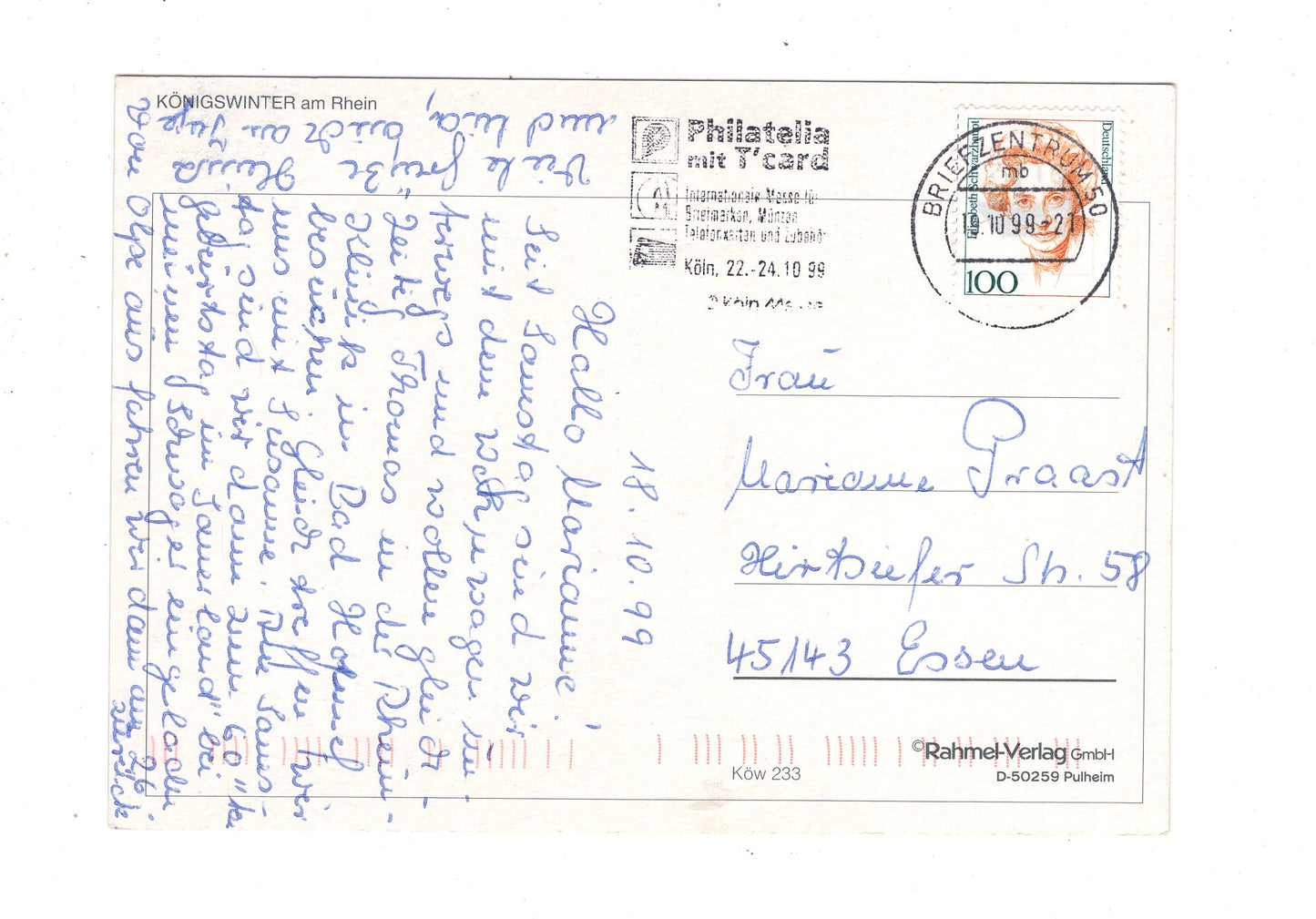 Ansichtskarte Königswinter am Rhein / Petersberg +++ / M1-65