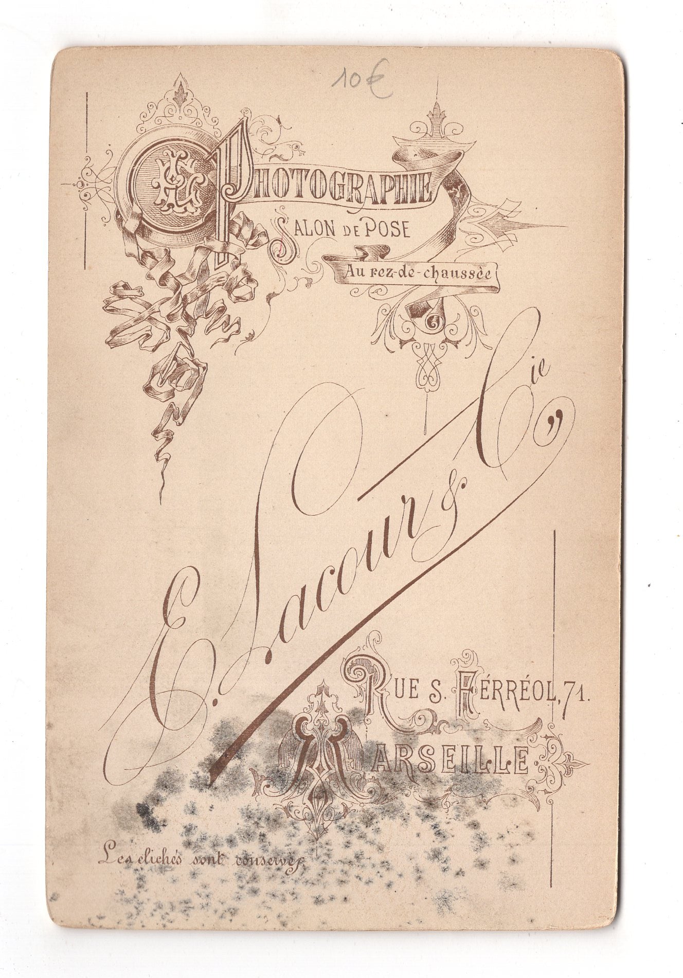 Fotografie Schönes Kinderbild / Baby - Marseille 1890er / CAB U-24