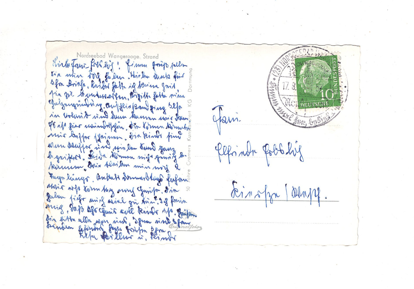 Ansichtskarte Nordseebad Wangerooge / Strand / J1-68