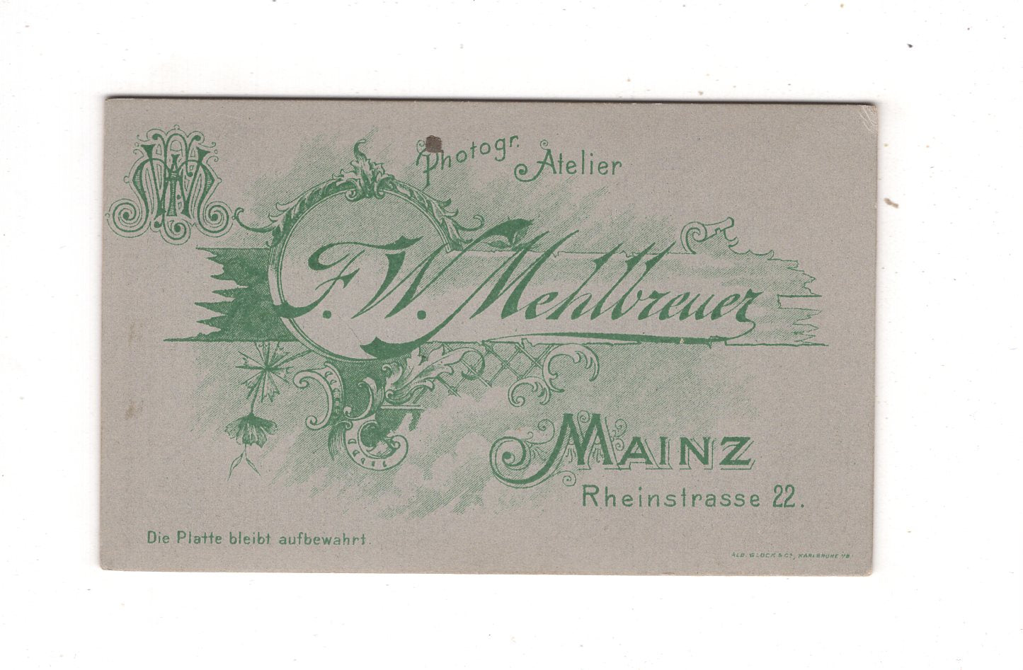 Fotografie Soldat - Mainz 1890er / CDV M1-08