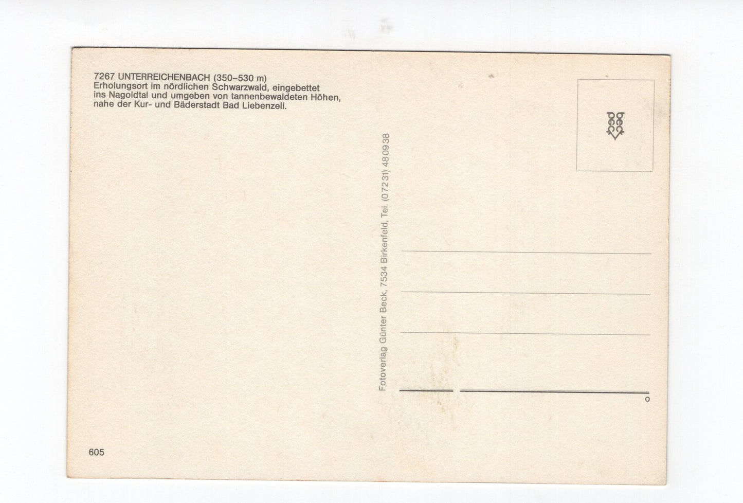 Ansichtskarte Unterreichenbach / Schwarzwald