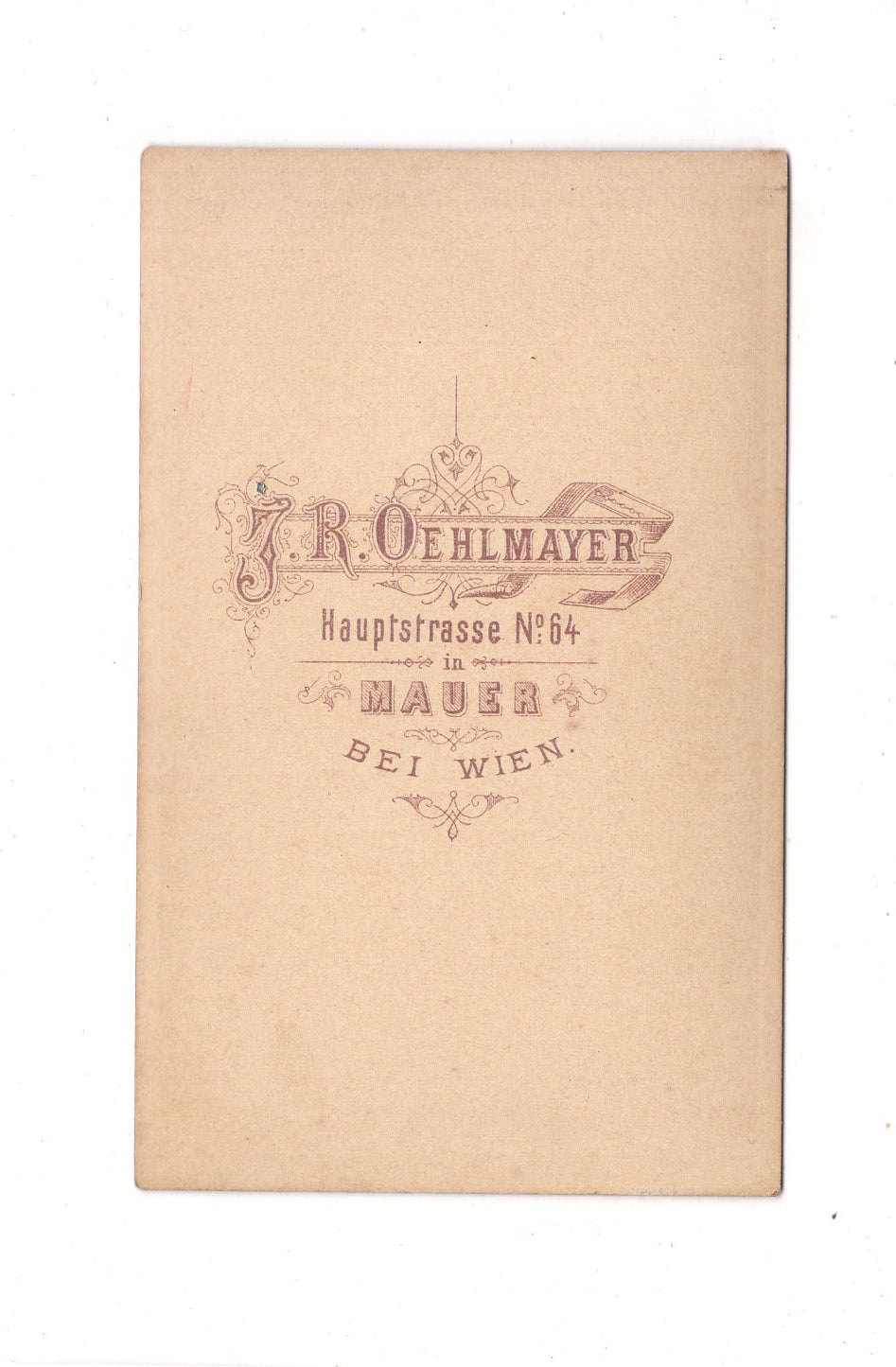 Fotografie Herrenportrait - Mauer bei Wien 1870er / CDV C1-23