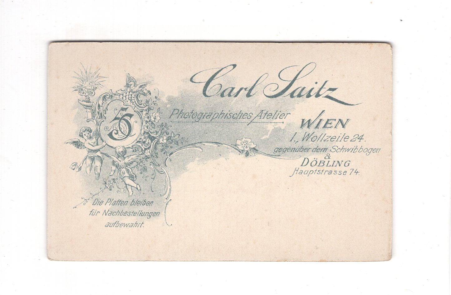 Fotografie Damenportrait - Wien & Döbling 1900er / CDV C1-05