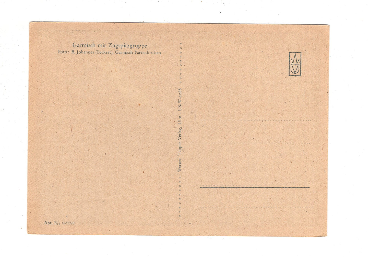 Ansichtskarte Garmisch mit Zugspitzgruppe / I1-70