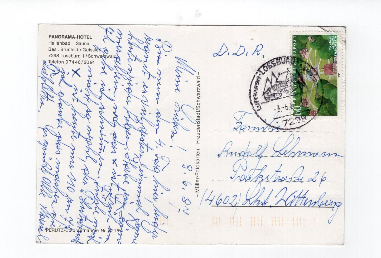 Ansichtskarte Loßburg / Schwarzwald / Panorama-Hotel