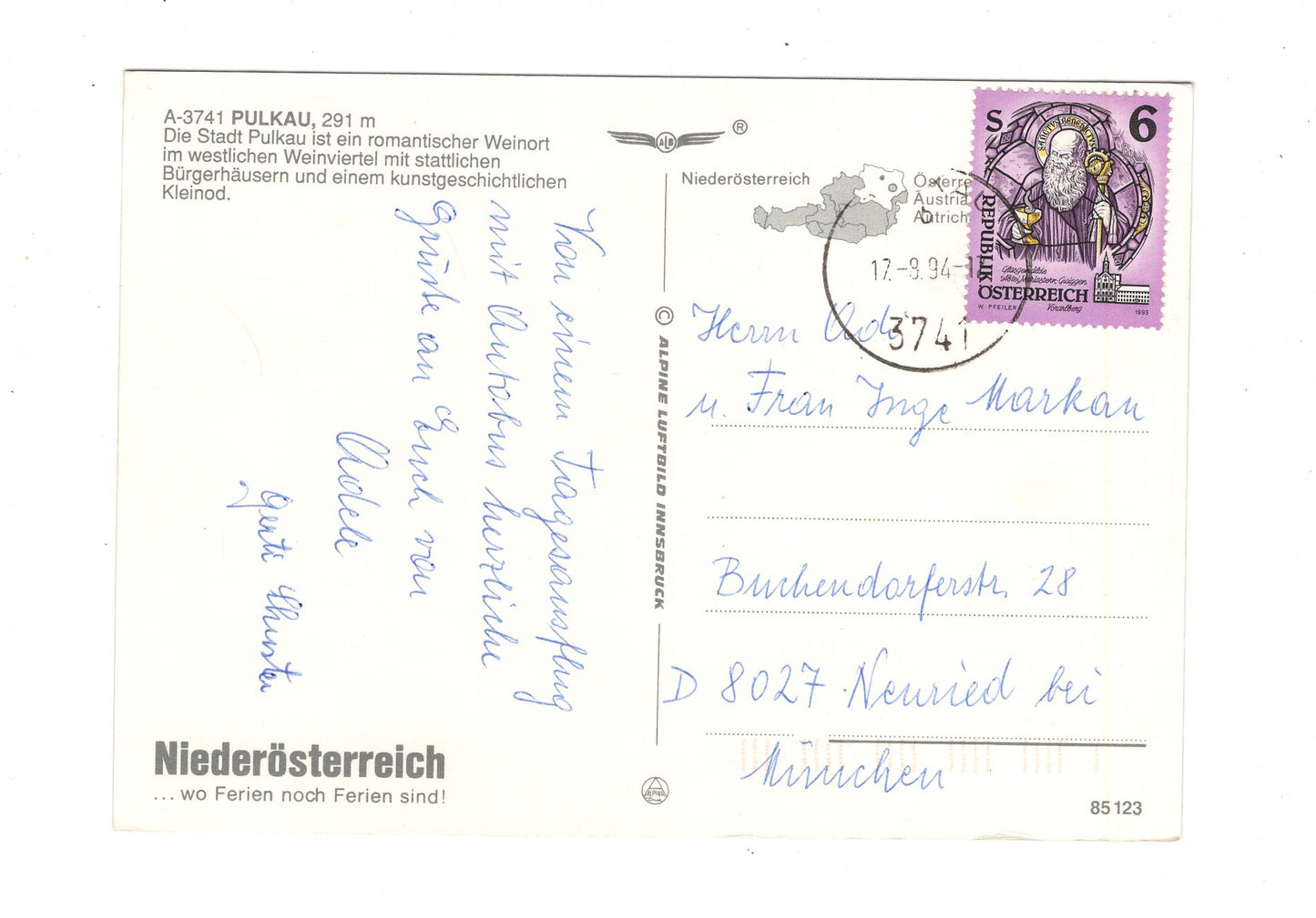 Ansichtskarte Pulkau / Niederösterreich / Österreich
