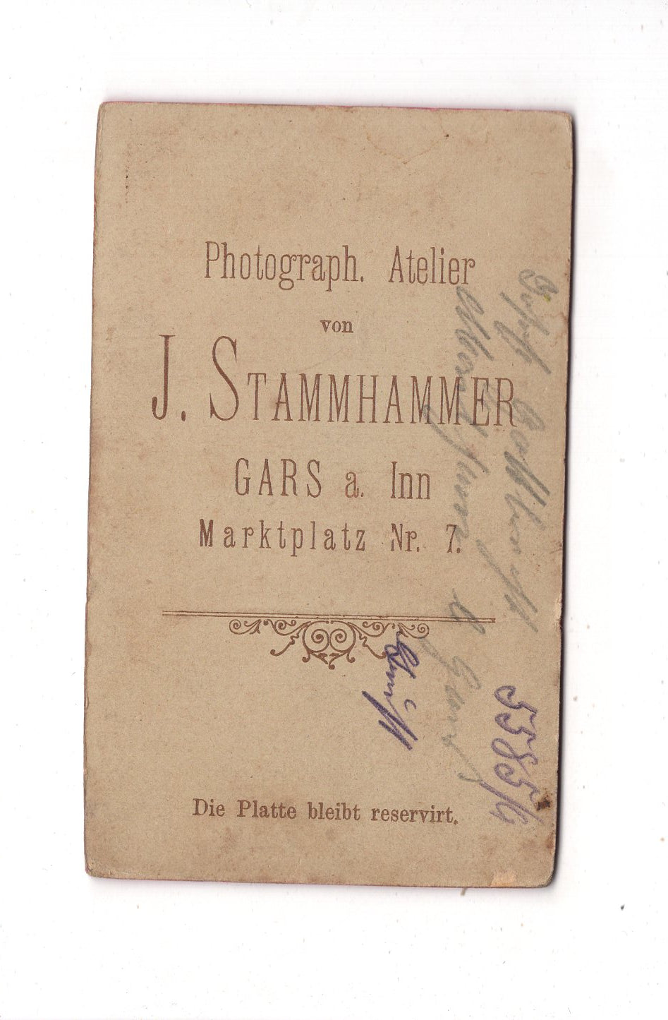 Fotografie Feine Dame - Gars am Inn 1880er / CDV L1-27