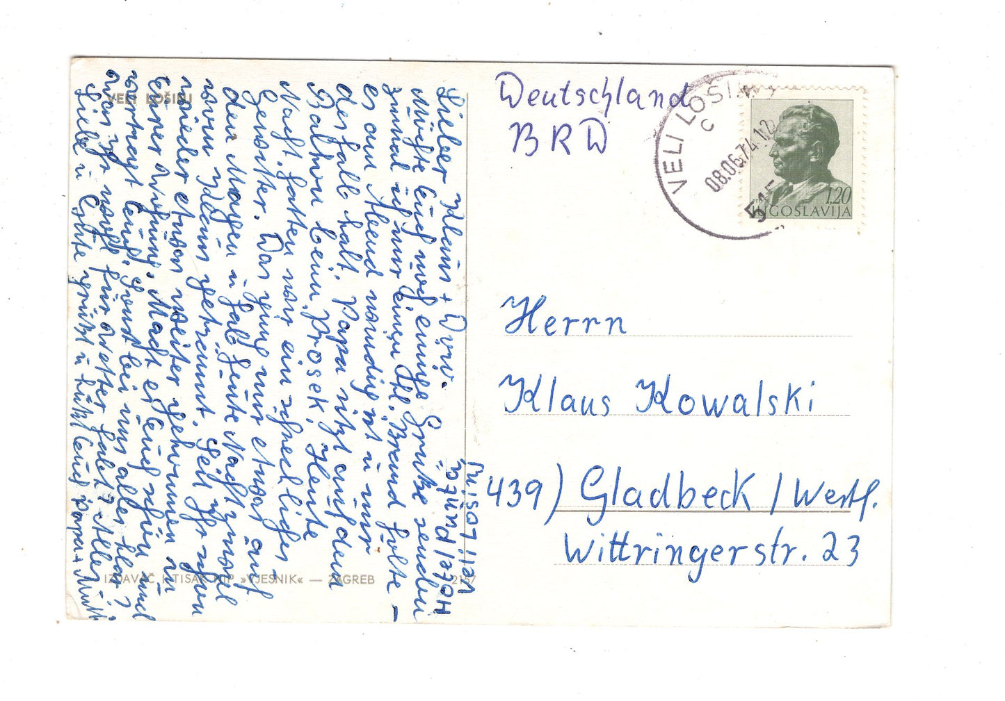 Ansichtskarte Veli Losinj / Kroatien / M1-70