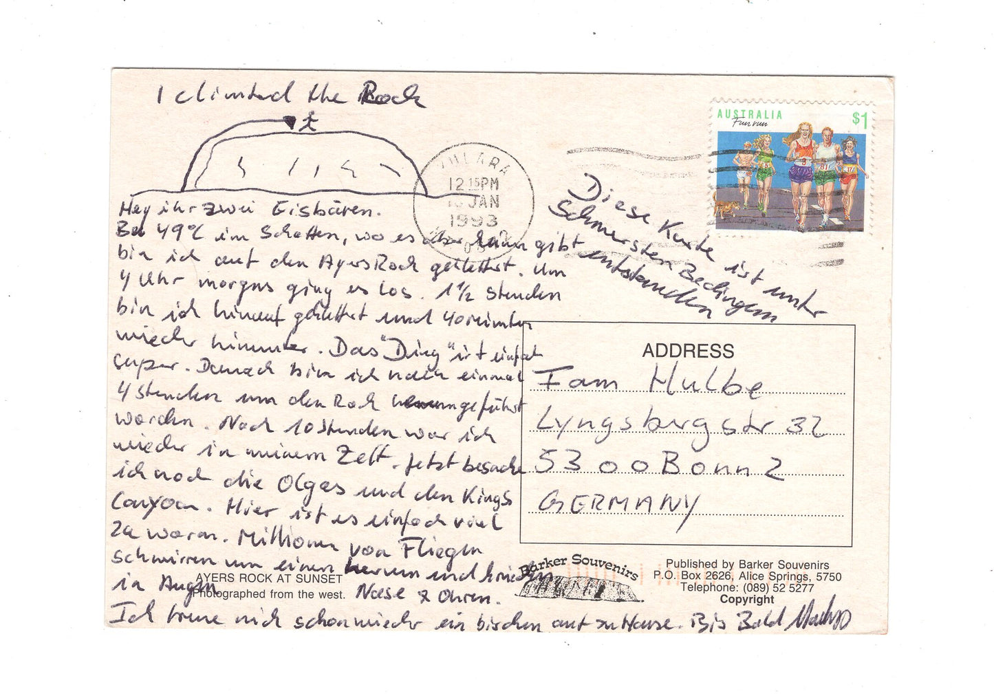 Ansichtskarte Ayers Rock / Australien