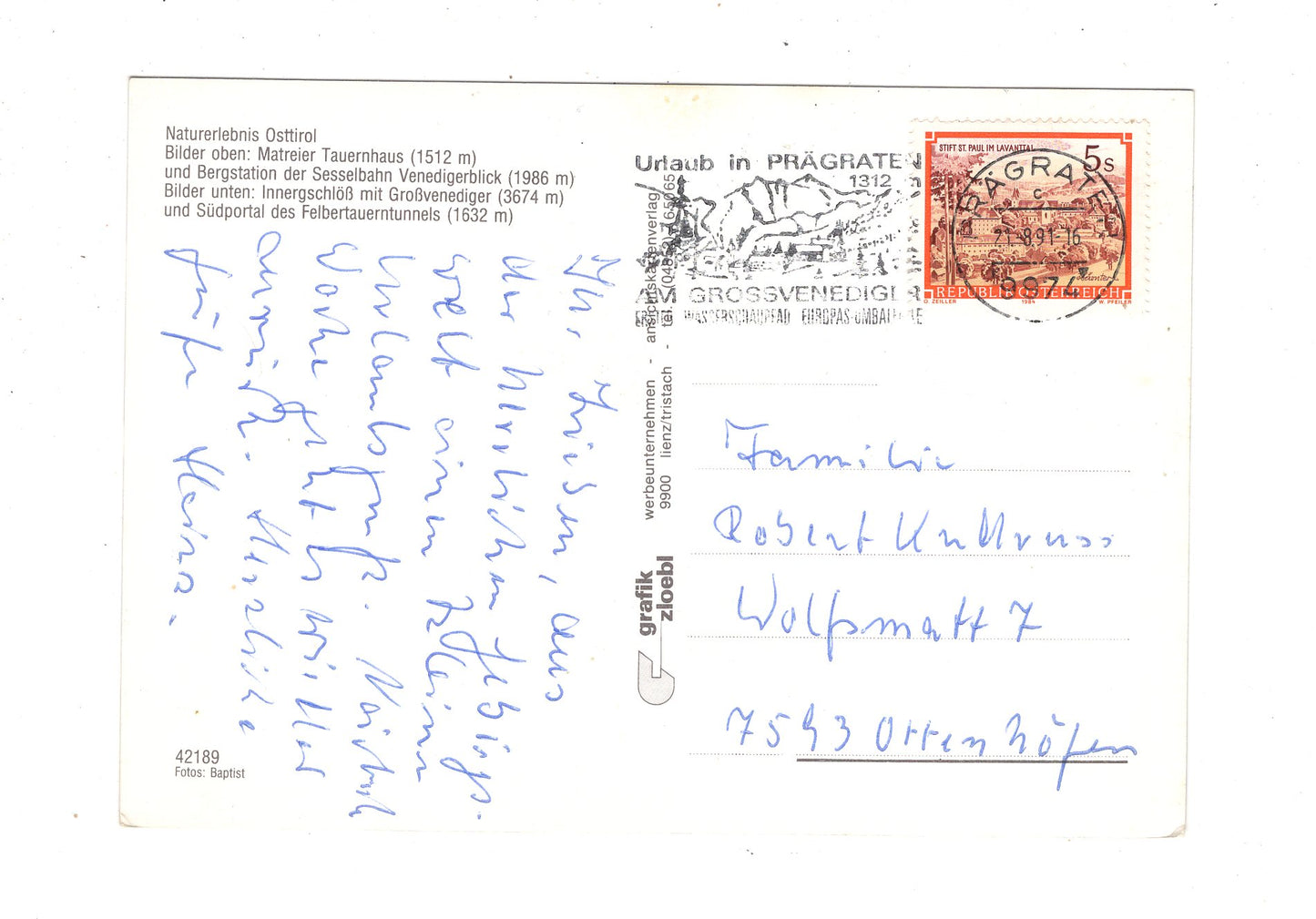 Ansichtskarte Felbertauernstraße mit Großvenediger / Österreich / N1-67