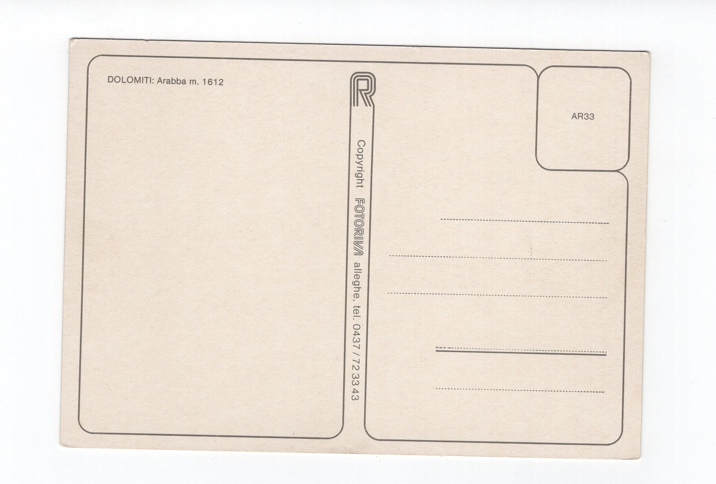 Ansichtskarte Dolomiten / Arabba / Italien