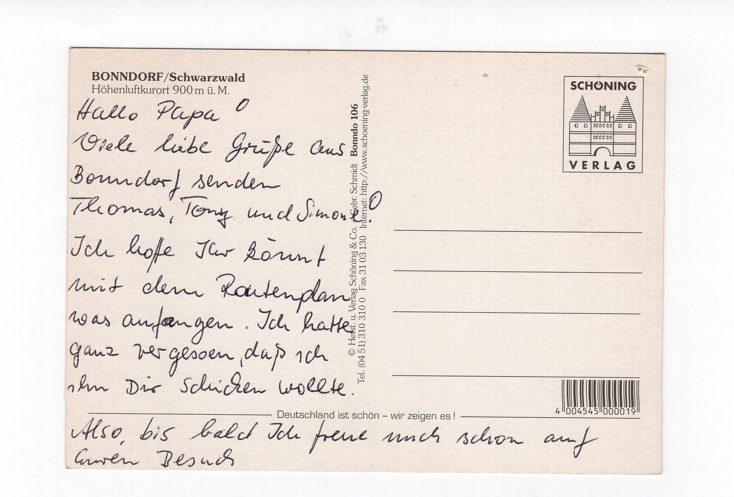 Ansichtskarte Bonndorf im Schwarzwald