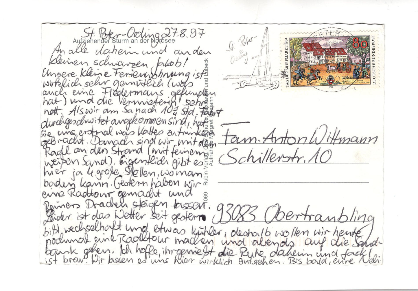 Ansichtskarte Aufziehender Sturm an der Nordsee