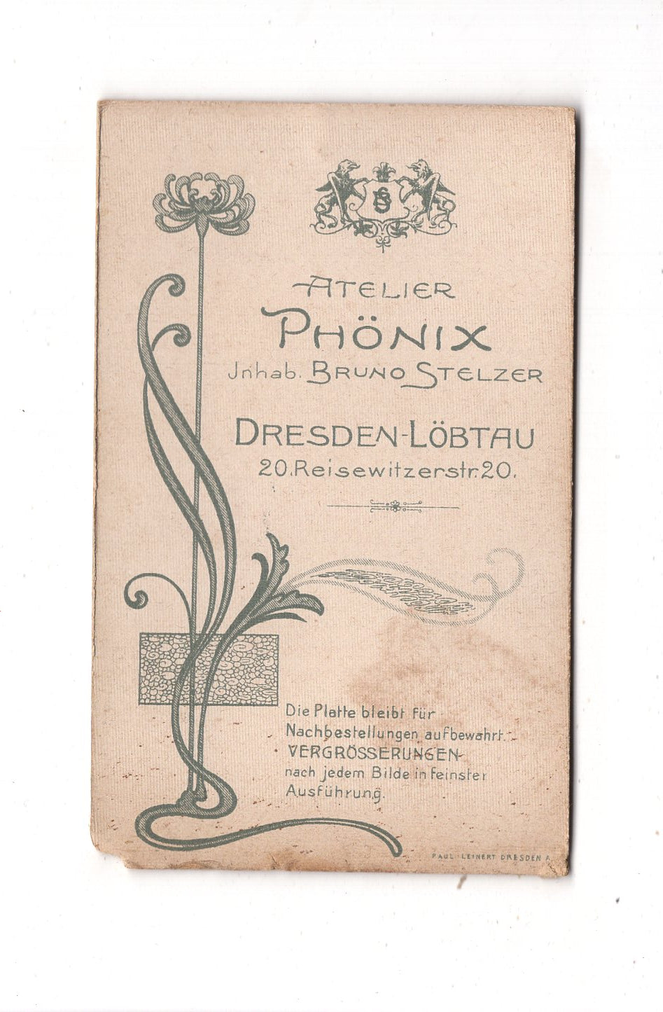 Fotografie Niedliches kleines Mädchen - Dresden-Löbtau 1890er / CDV M1-29