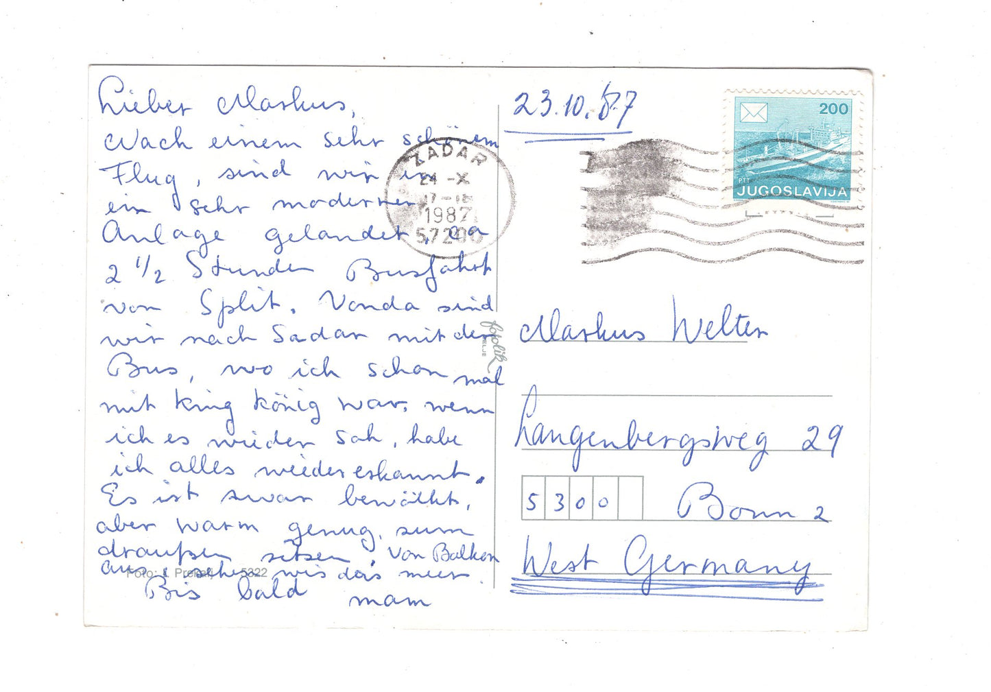 Ansichtskarte Borik Zadar / Kroatien / M1-70