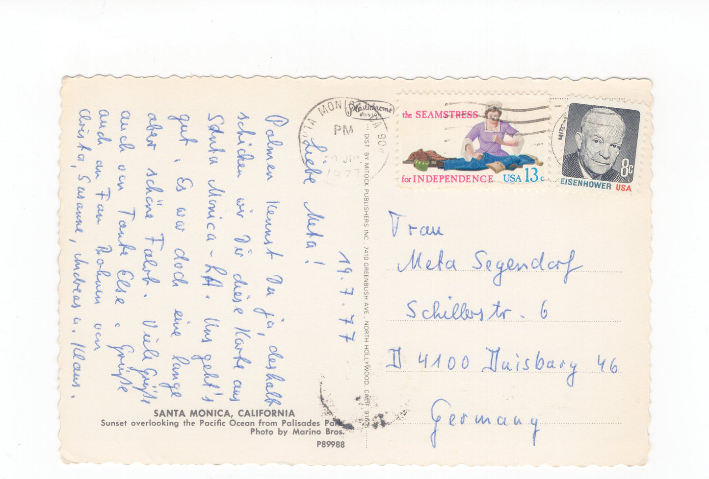 Ansichtskarte Santa Monica / Kalifornien / USA