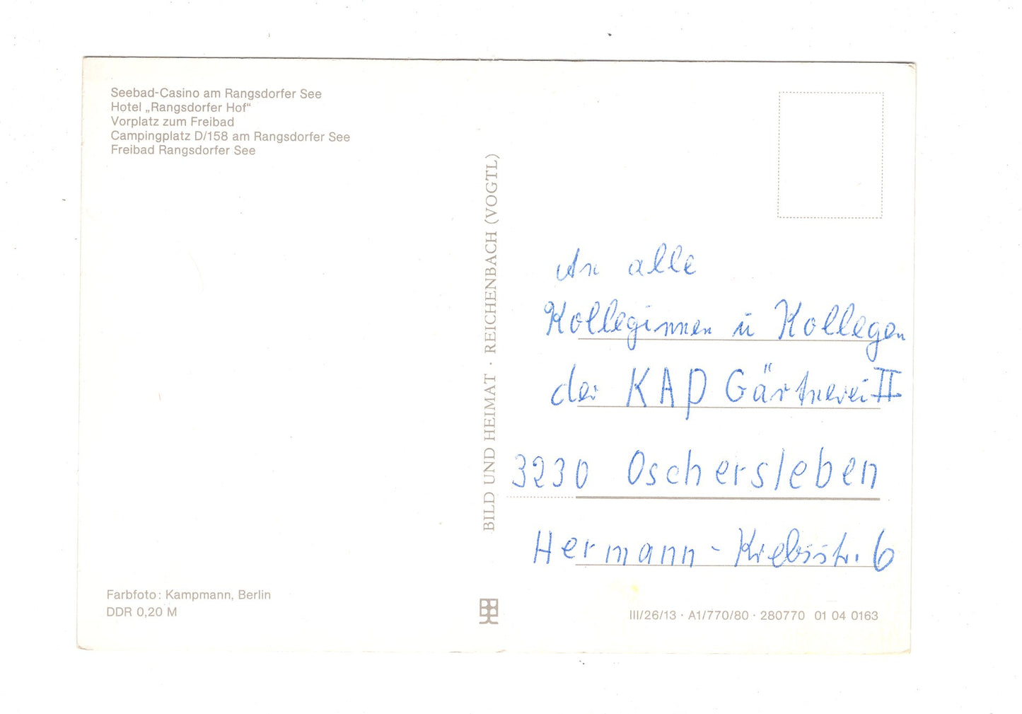 Ansichtskarte Rangsdorf / I1-54