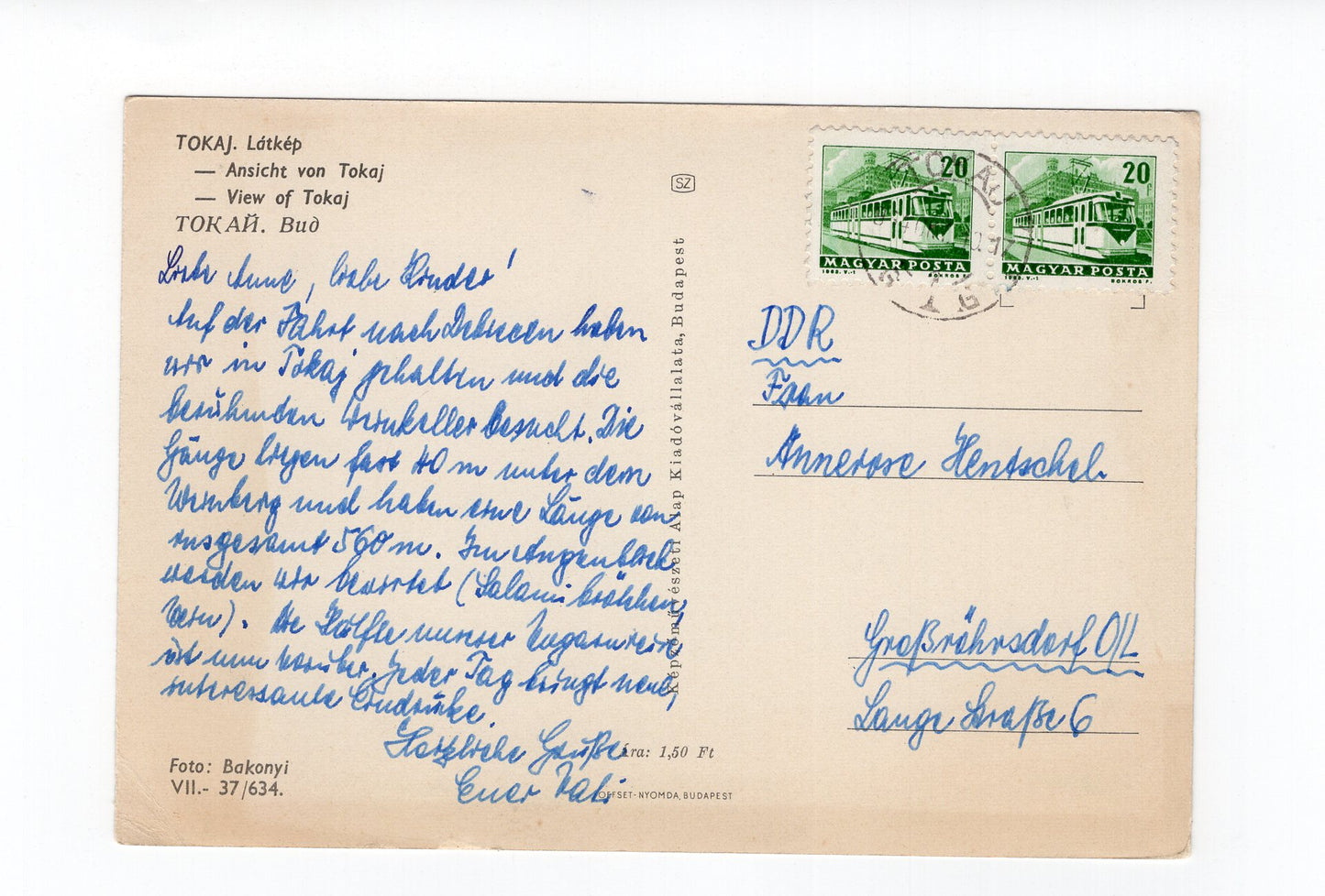 Ansichtskarte Tokaj / Ungarn