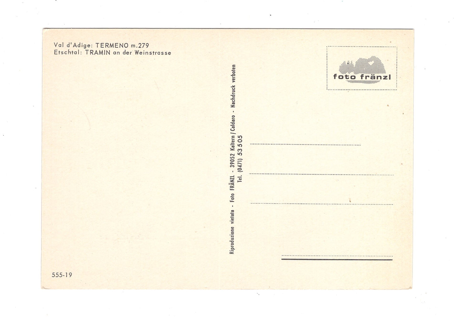 Ansichtskarte Etschtal / Tramin an der Weinstraße / Italien