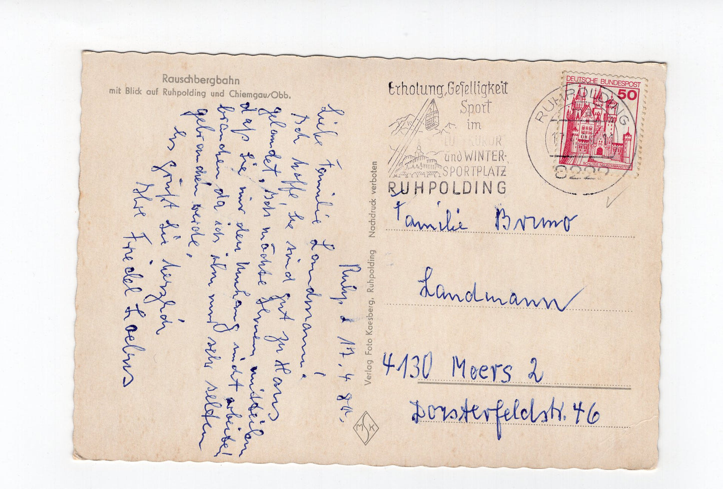 Ansichtskarte Rauschbergbahn / Ruhpolding & Chiemgau / Oberbayern