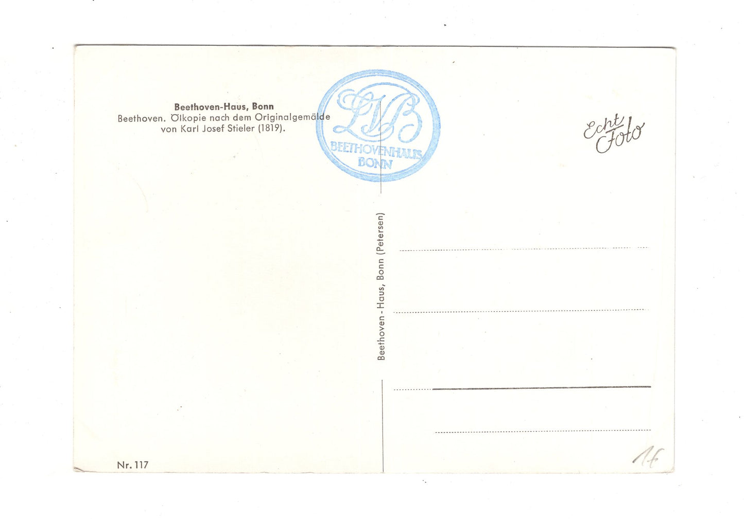 Ansichtskarte Komponist Ludwig van Beethoven