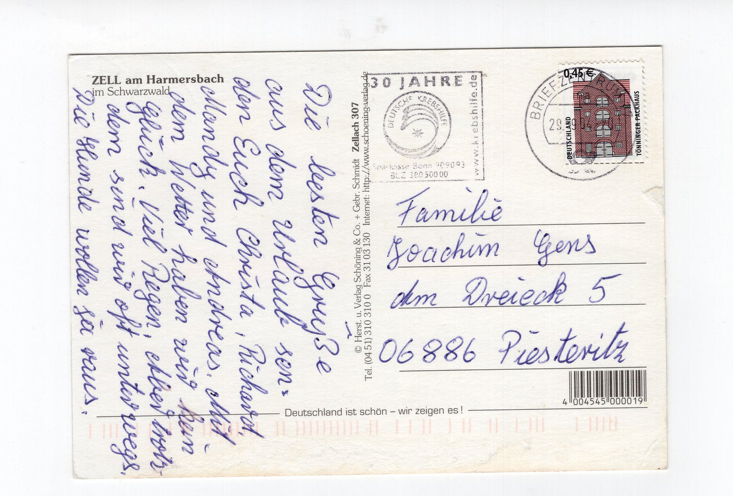 Ansichtskarte Zell am Harmersbach im Schwarzwald