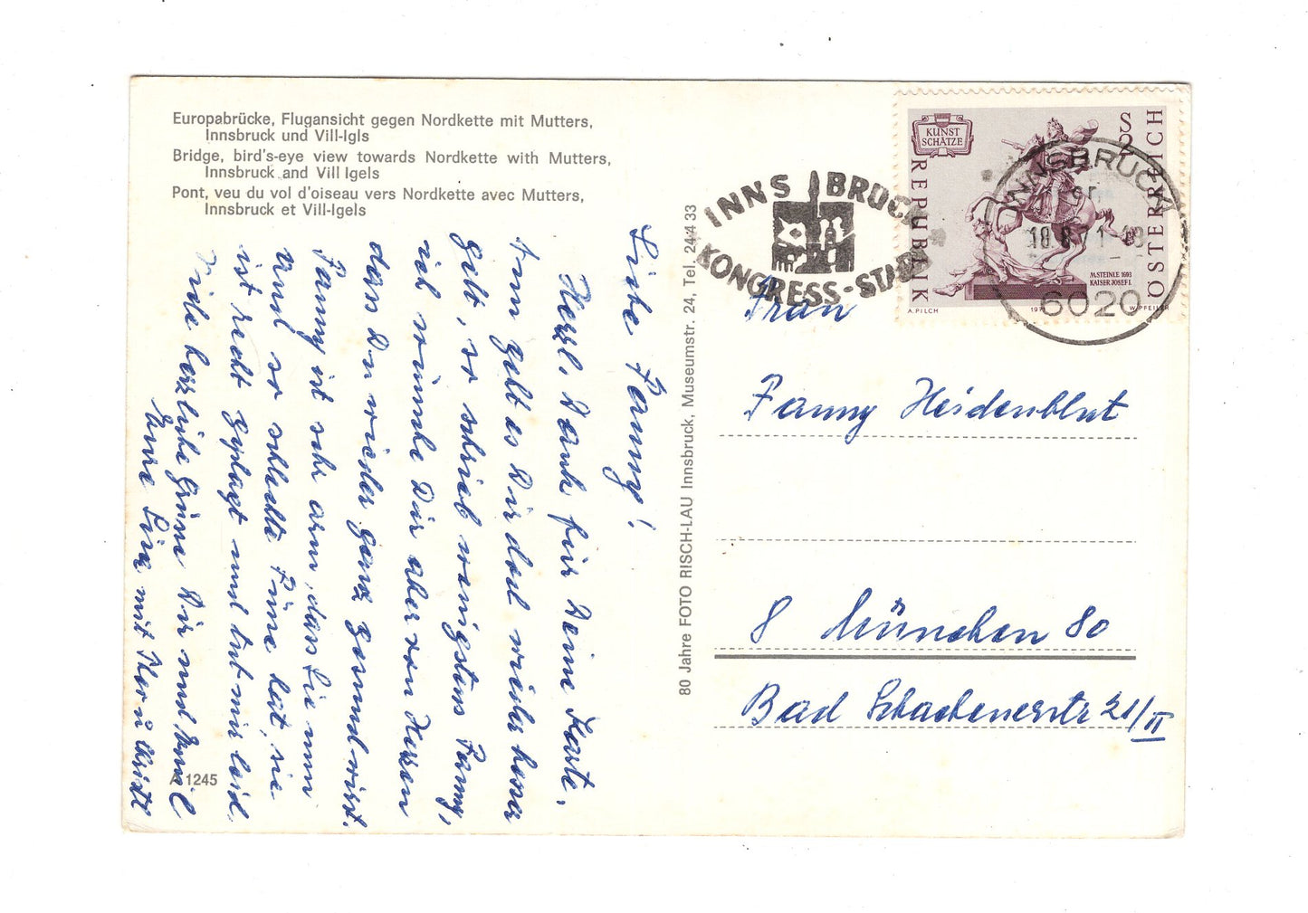 Ansichtskarte Europabrücke / Österreich