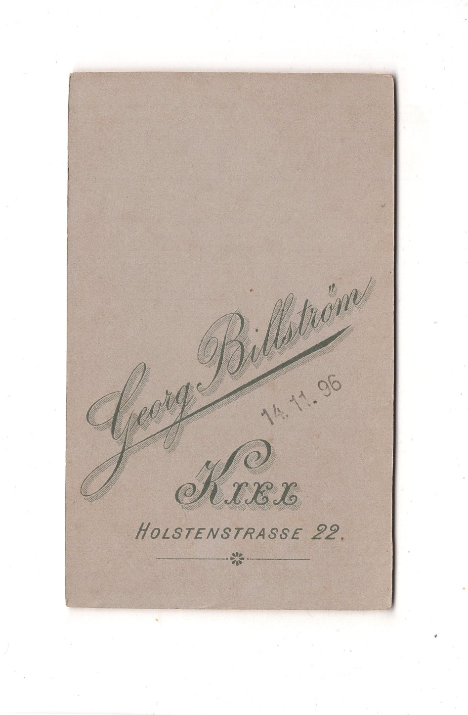 Fotografie Damenportrait - Kiel 1896 / CDV C1-06