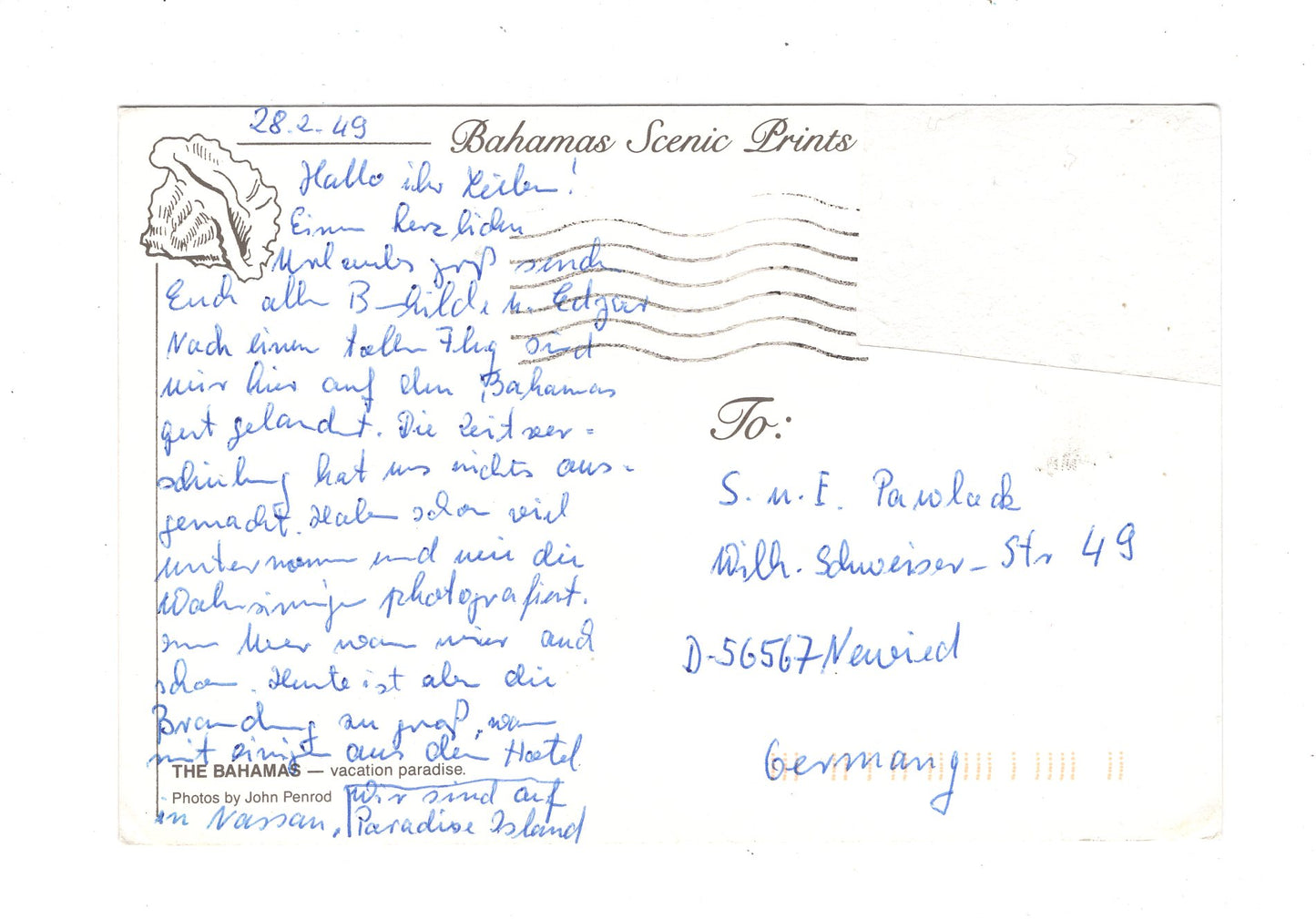 Ansichtskarte Bahamas