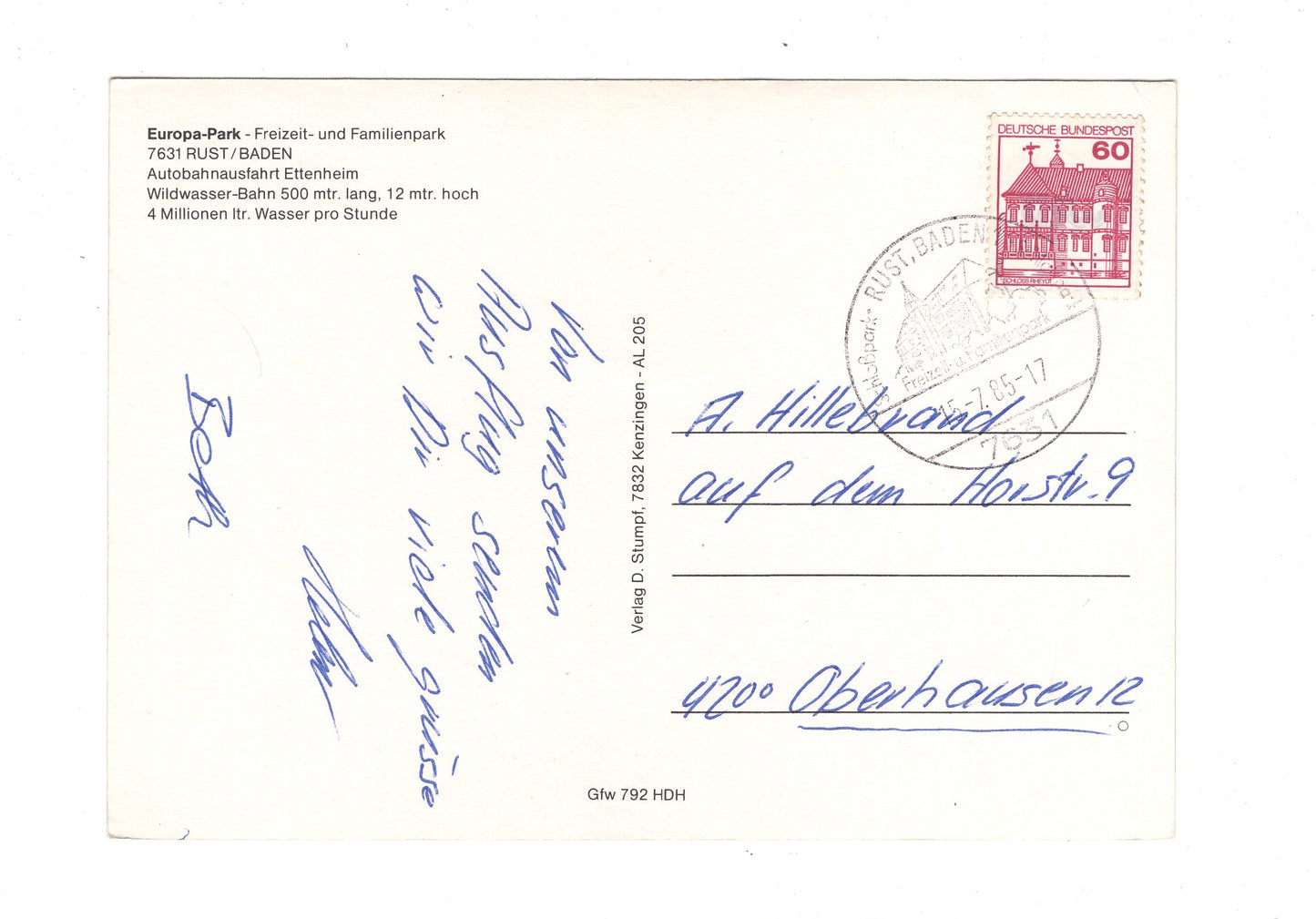 Ansichtskarte Europa-Park Rust / Baden / I1-54