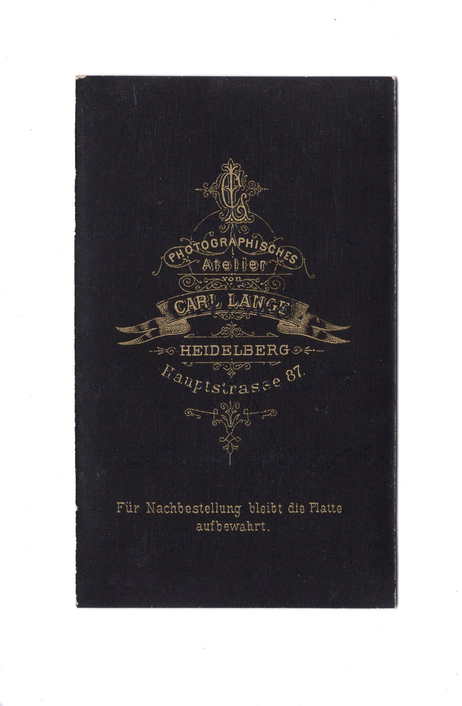 Fotografie Studentika Burschenschaft mit Widmung - Heidelberg 1884