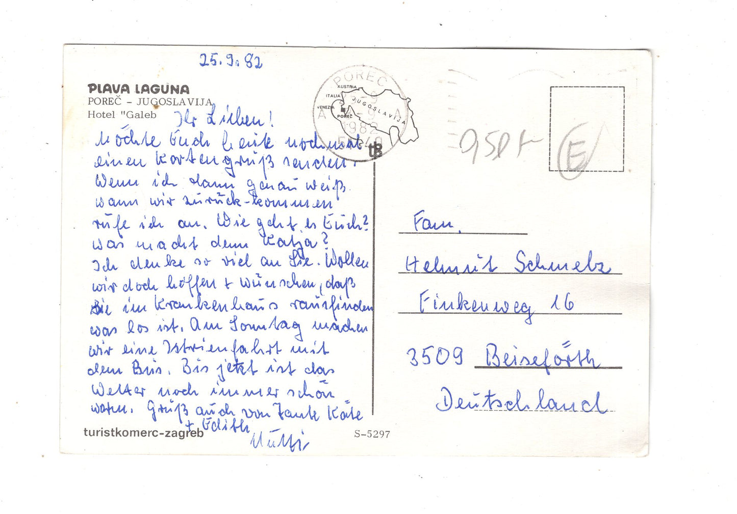 Ansichtskarte Porec / Hotel Galeb / Kroatien / N1-51