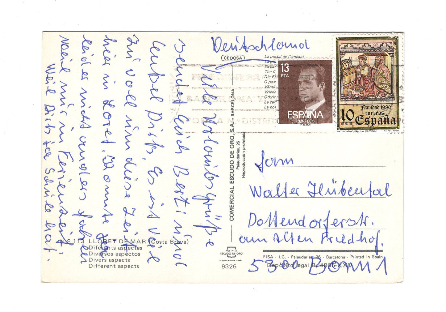 Ansichtskarte Lloret de Mar / Spanien