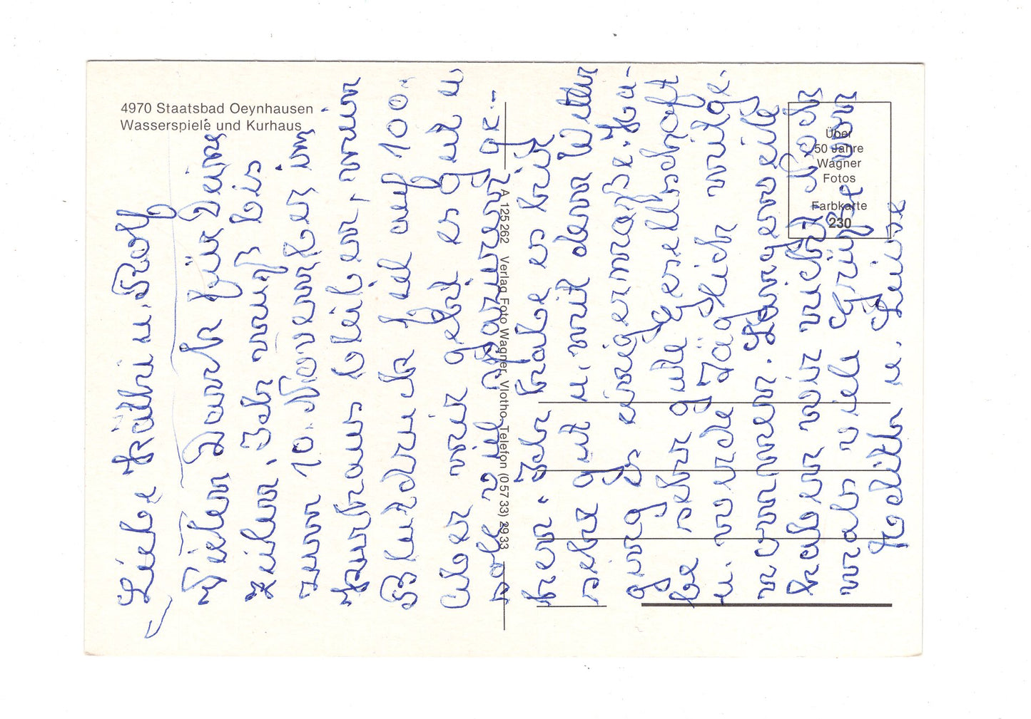 Ansichtskarte Bad Oeynhausen / Wasserspiele und Kurhaus / I1-54