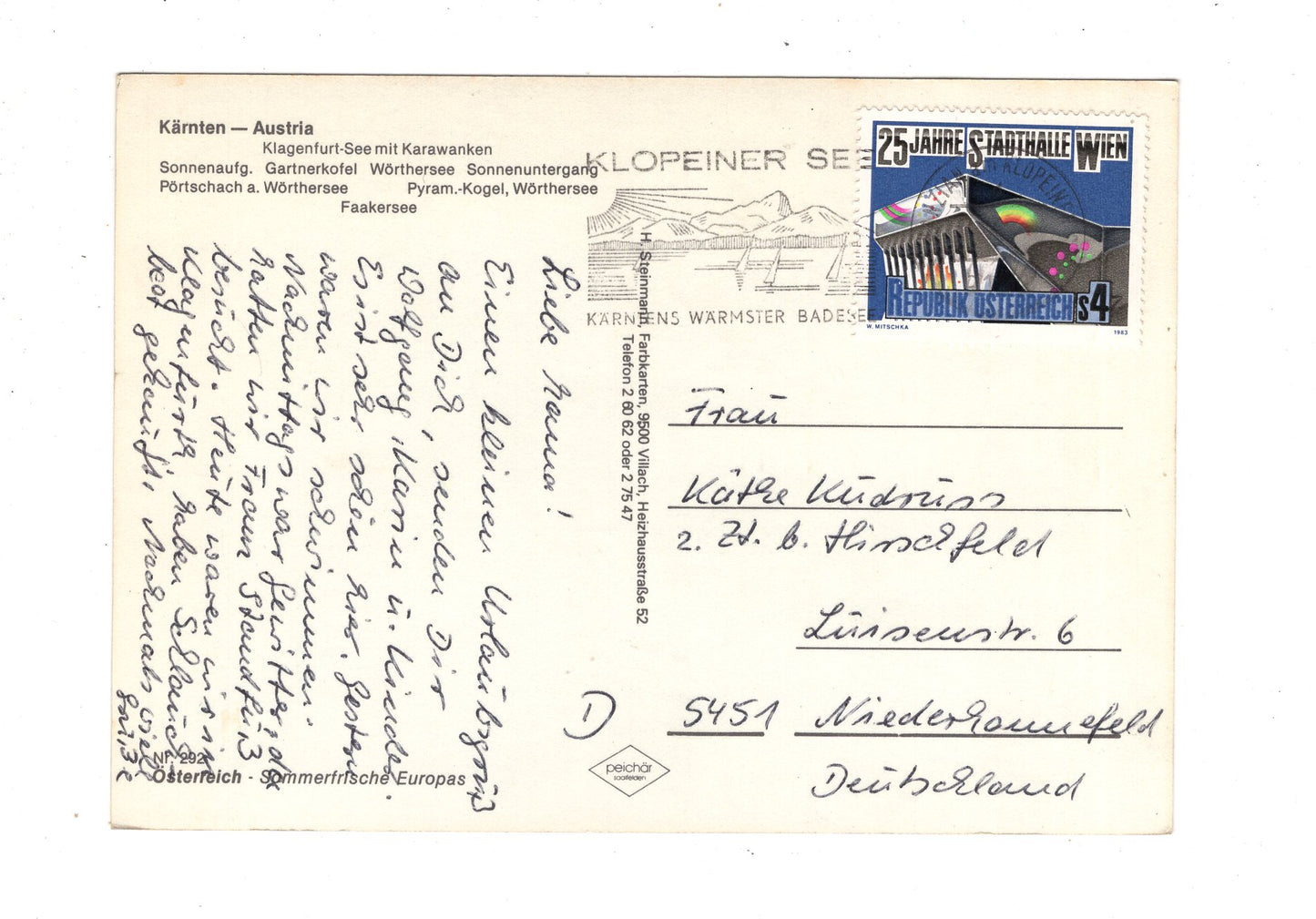 Ansichtskarte Reiseland Kärnten / Österreich / N1-67