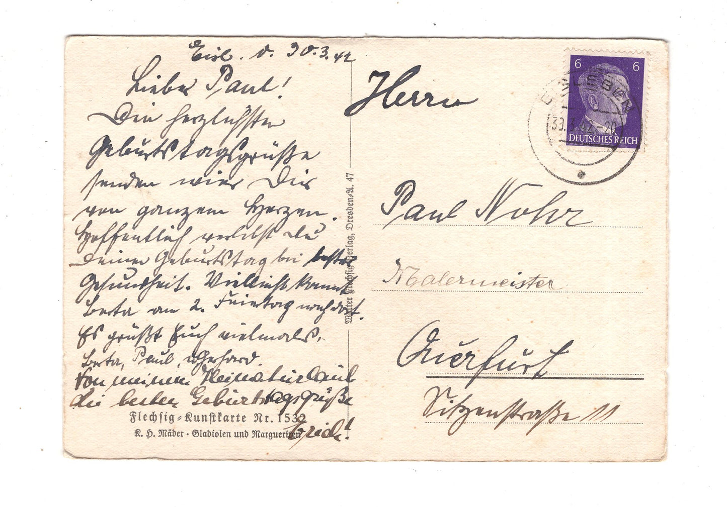 Ansichtskarte Glückwünsche / Glückwunsch zum Geburtstag / L1-59