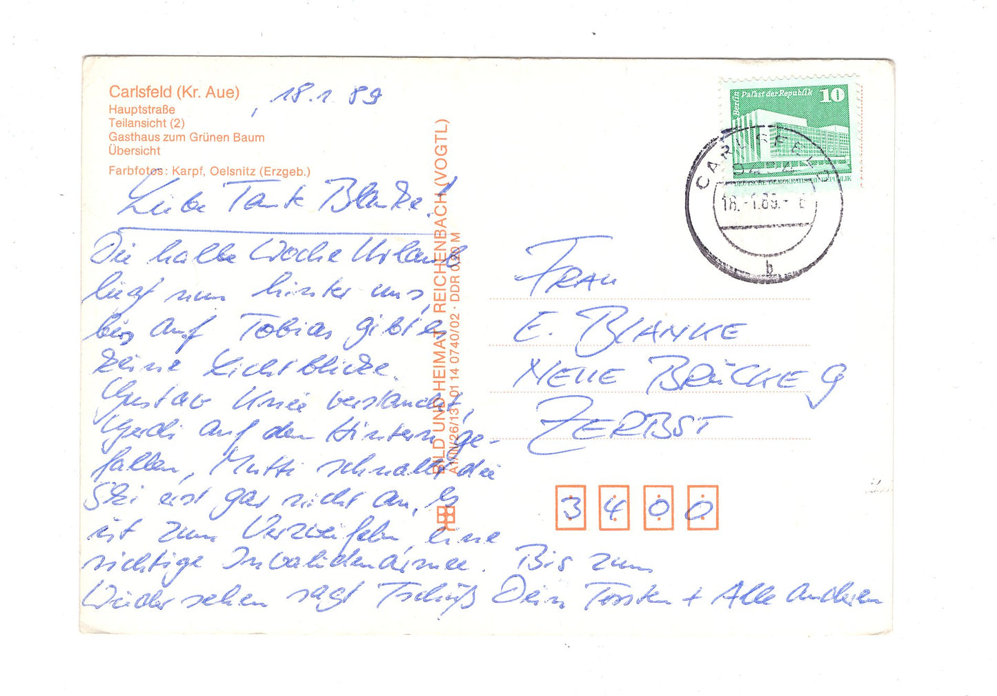 Ansichtskarte Carlsfeld / Kreis Aue / I1-54