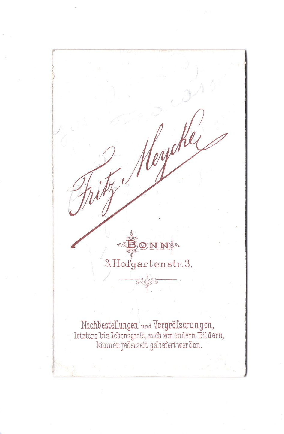 Fotografie Studentika Burschenschaft mit Widmung - Bonn 1882