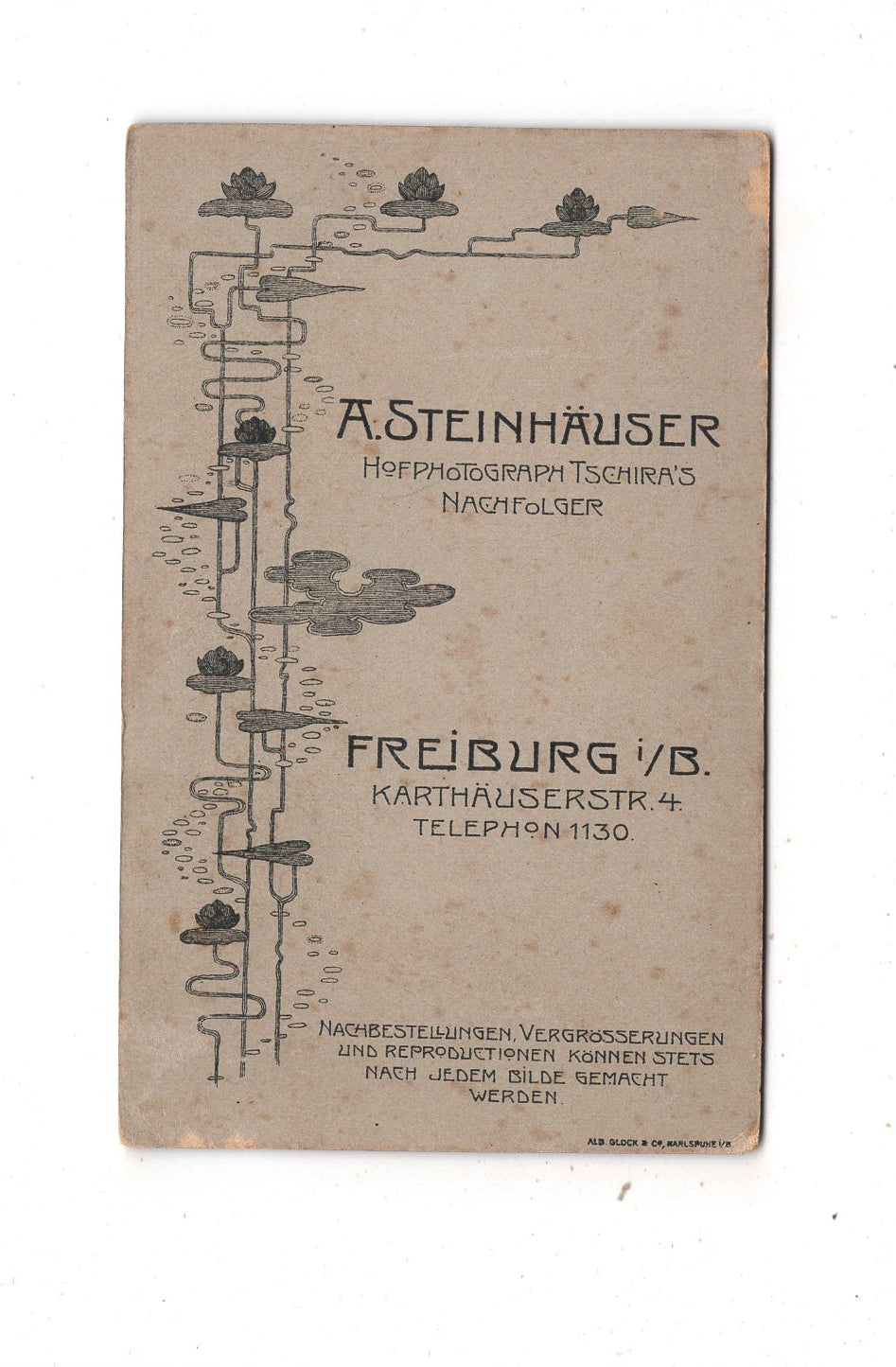 Fotografie Soldat IR 113 - Freiburg im Breisgau 1900er / CDV M1-09