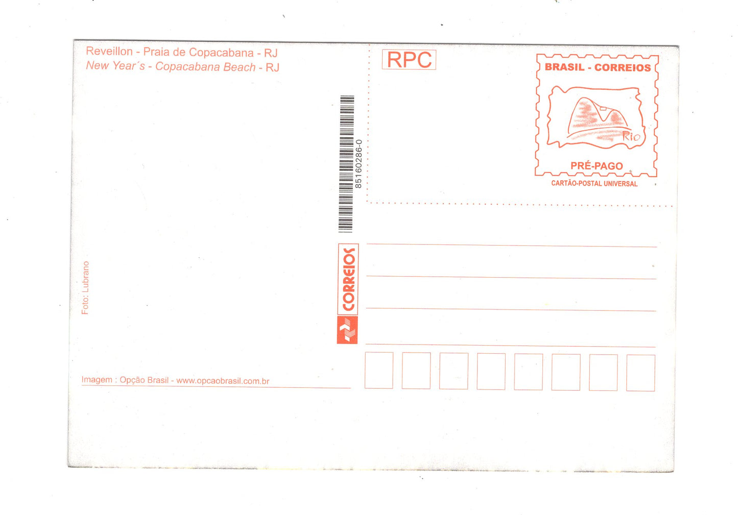 Ansichtskarte Reveillon / Praia de Copacabana / Brasilien