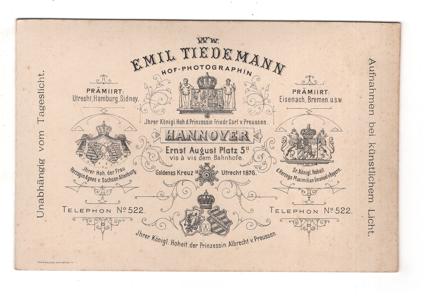 Fotografie Feine Dame - Hannover 1890er