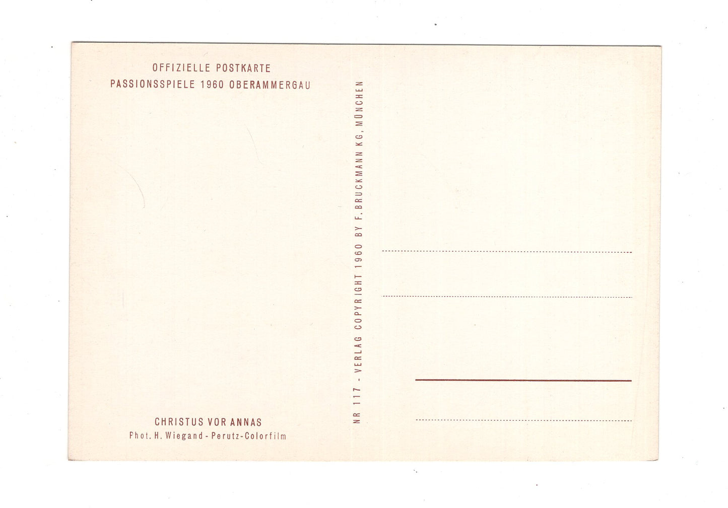 Ansichtskarte Passionsspiele Oberammergau 1960 / Christus vor Annas