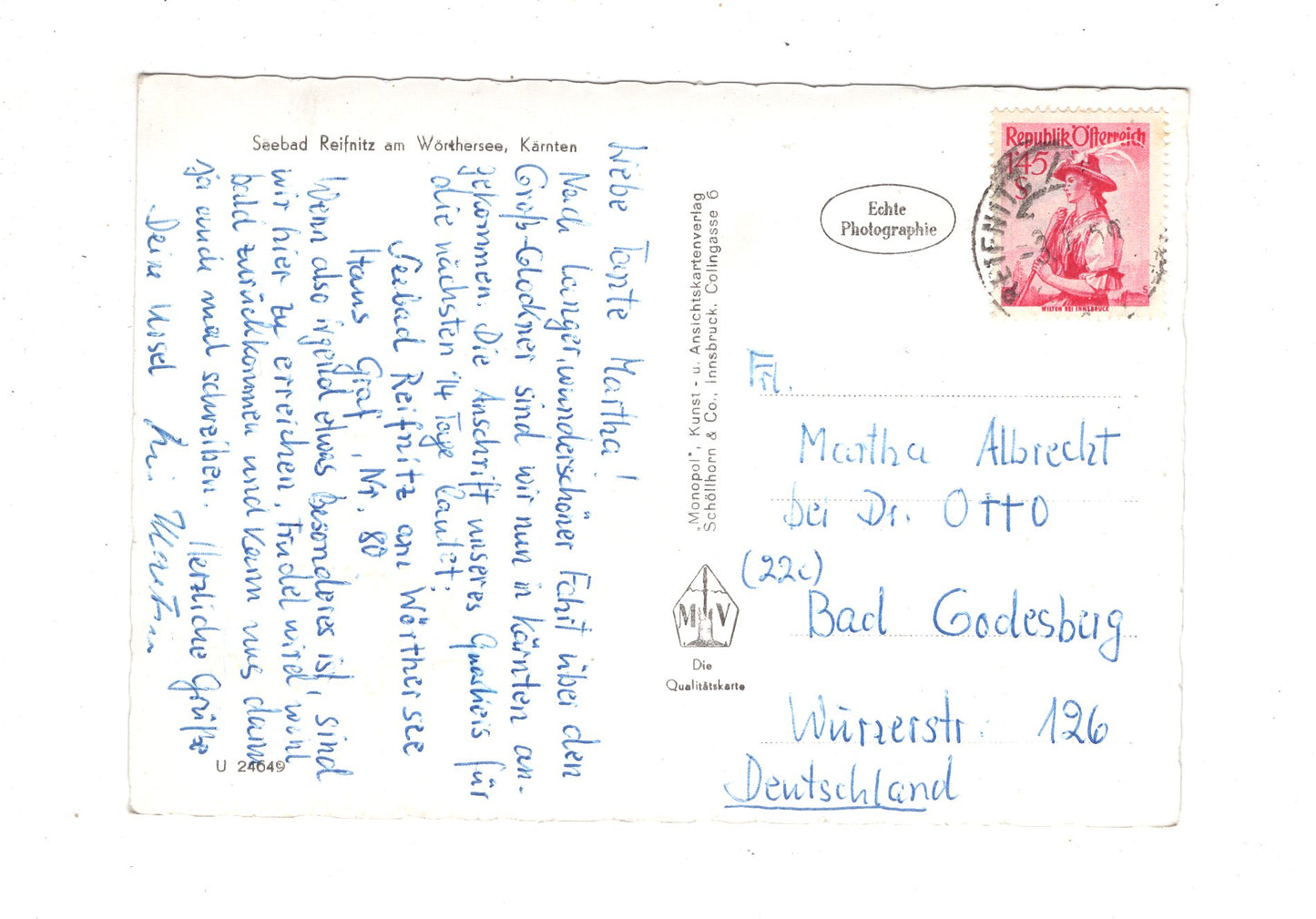 Ansichtskarte Reifnitz am Wörthersee / Kärnten / Österreich / N1-67