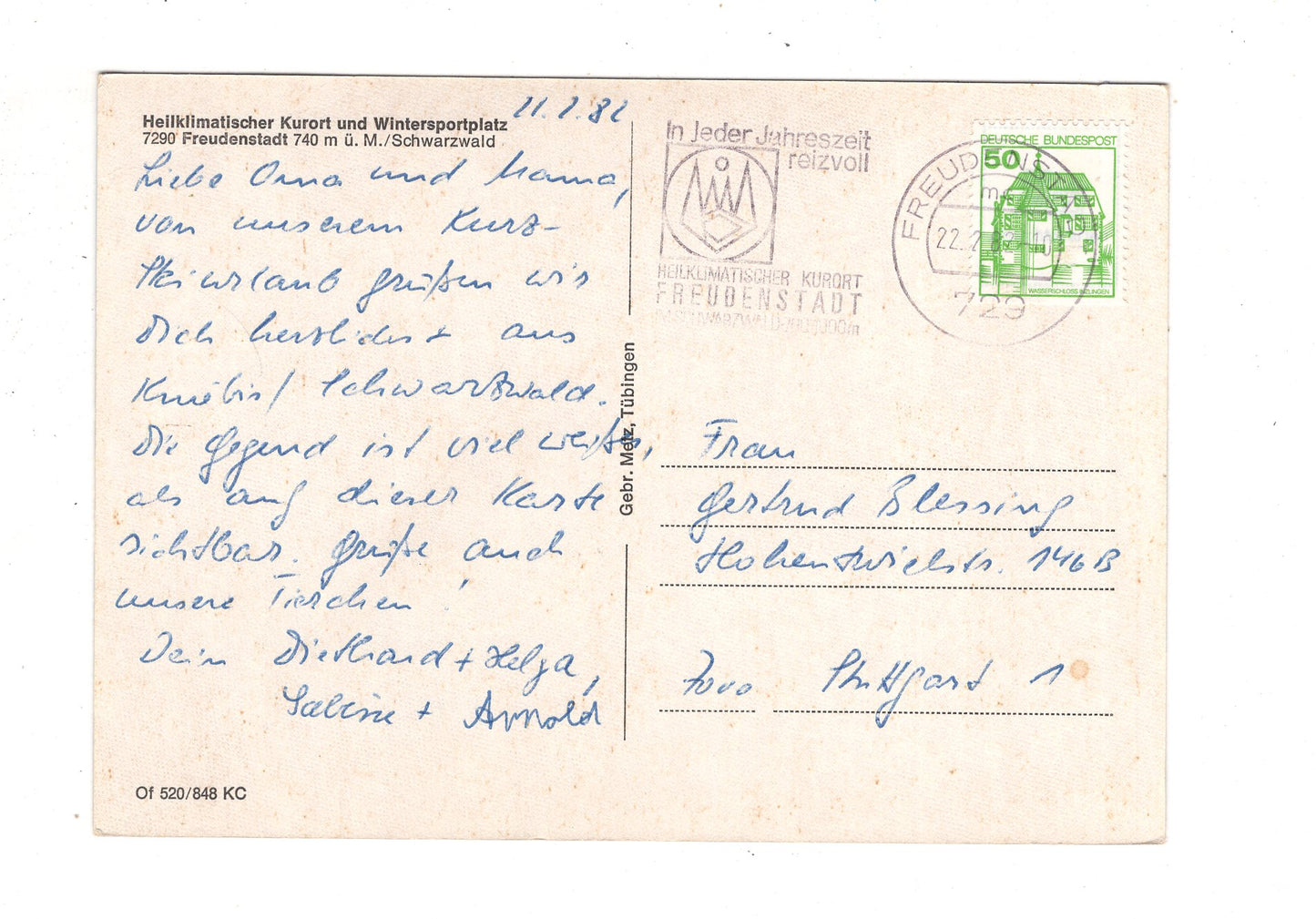 Ansichtskarte Freudenstadt im Schwarzwald / J1-69