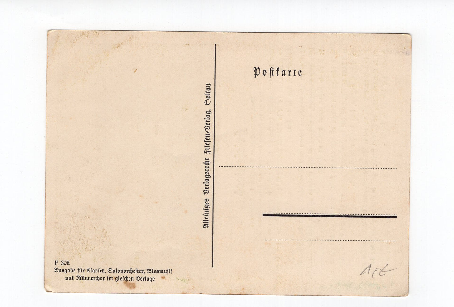 Ansichtskarte Friesenleed / Friesenlied