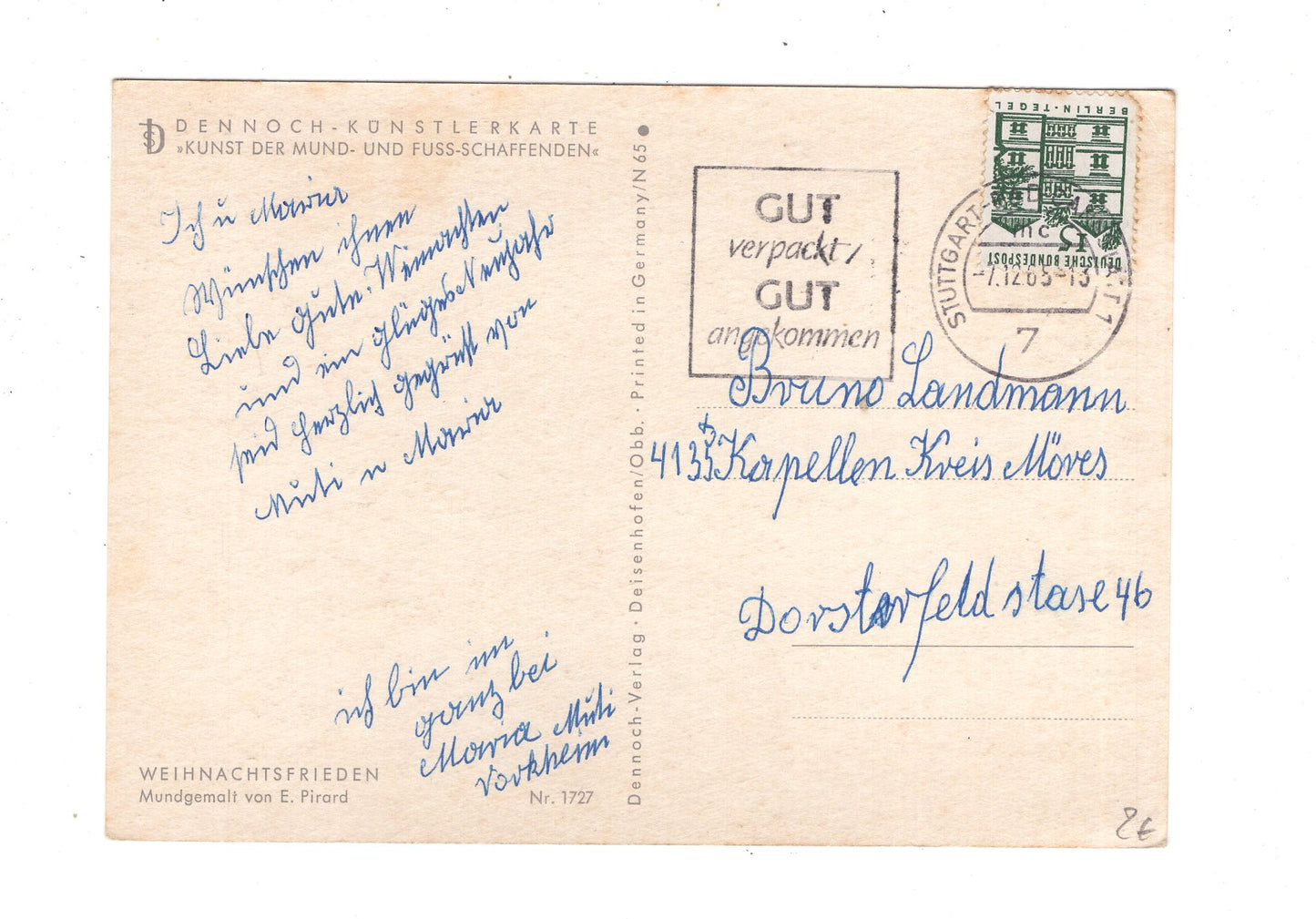 Ansichtskarte Feiertage / Frohe Weihnachten / K1-64