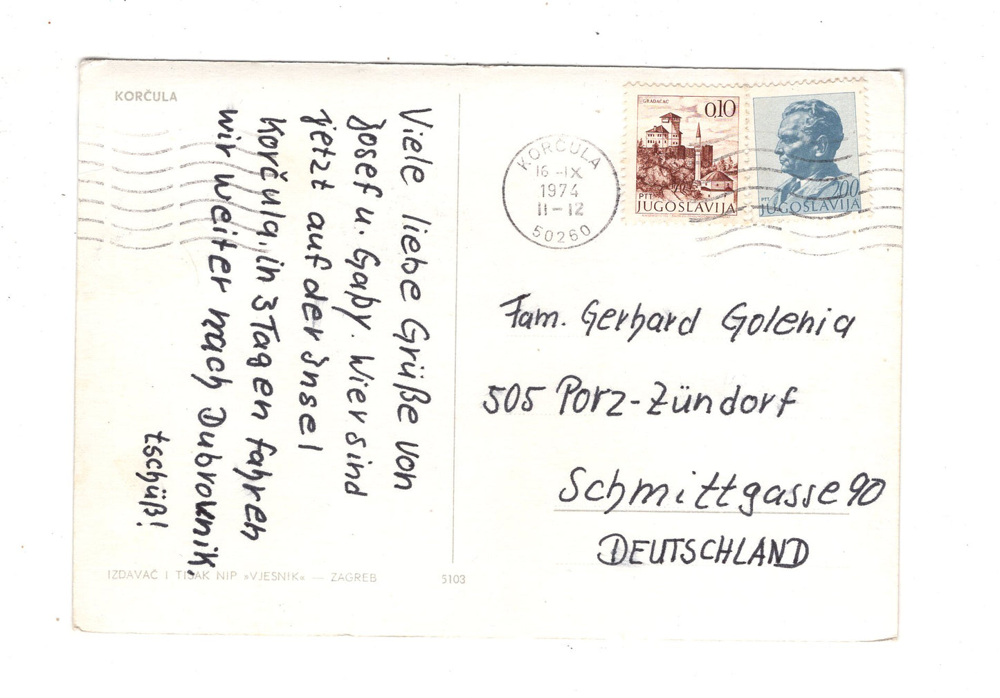 Ansichtskarte Korcula / Kroatien / N1-51